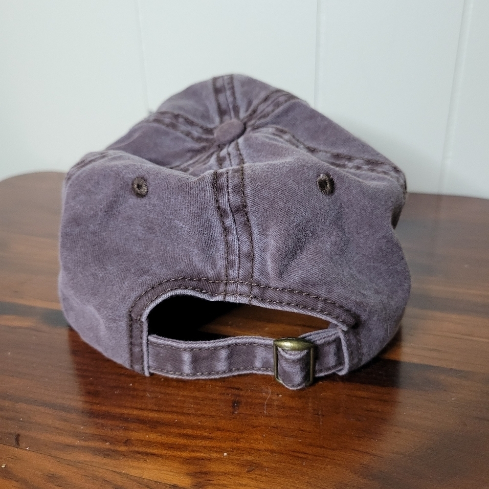 Camp More Worry Less Weathered Brown Hat - Picture 4 of 6